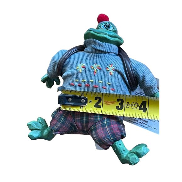 Russ Berrie The Country Folks Frog Leapin Louie Shelf Sitter Plush Plastic Toy - Picture 10 of 11